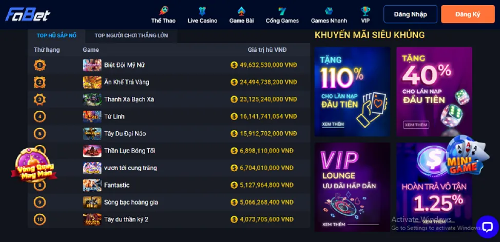 Hoàn trả hàng ngày tại 98win1